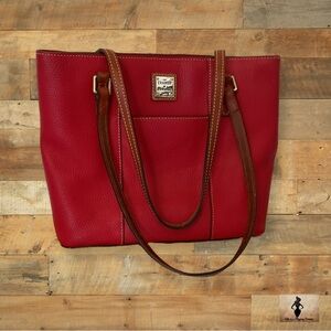 Dooney & Bourke Red Leather Tote Bag #2073